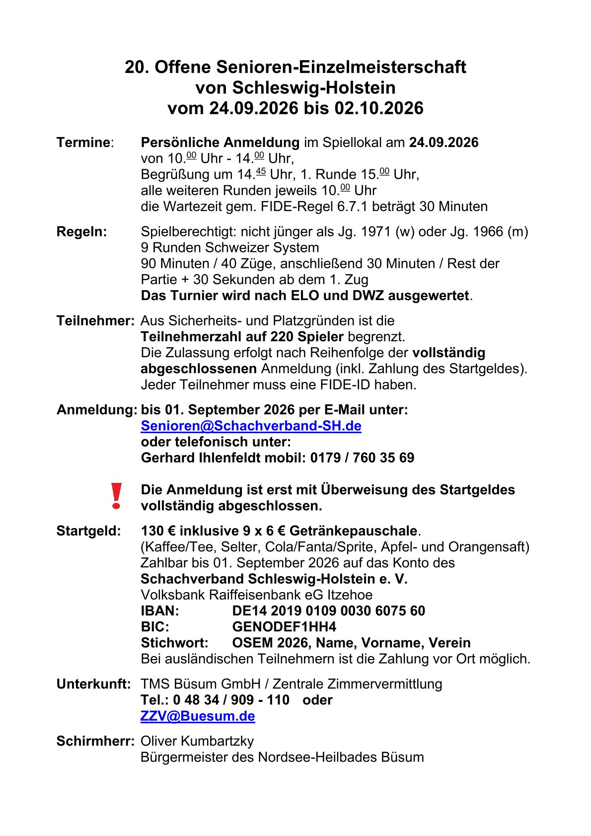 OSEM SH 2026 Ausschreibung 2